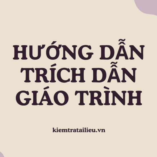 Hướng Dẫn Trích Dẫn Giáo Trình: Quy Tắc và Ví Dụ